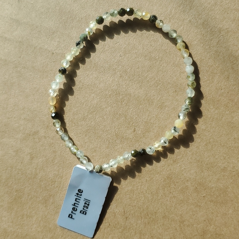 Faceted Prehnite Bracelet